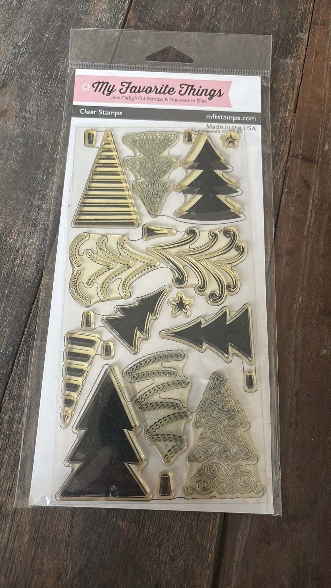 Mft stempel christmas trees, Ophalen of Verzenden, Zo goed als nieuw, Clearstamp
