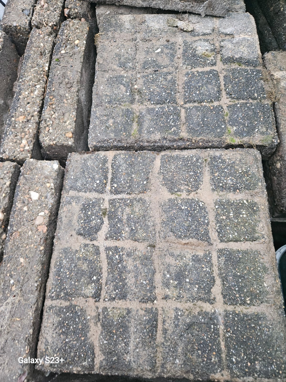 30x30 tegels 4m2 donkerblauw., Tuin en Terras, Tegels en Klinkers, Ophalen, Gebruikt, Beton, Terrastegels