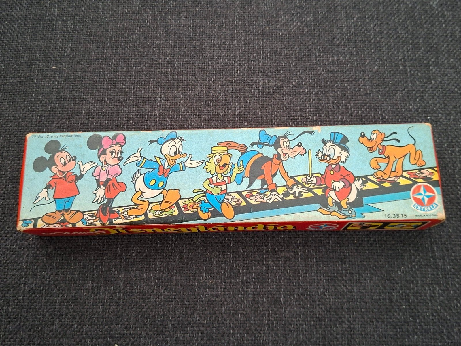 Vintage Disney domino spel - Estrela, Ophalen of Verzenden, Mickey Mouse, Gebruikt, Overige typen