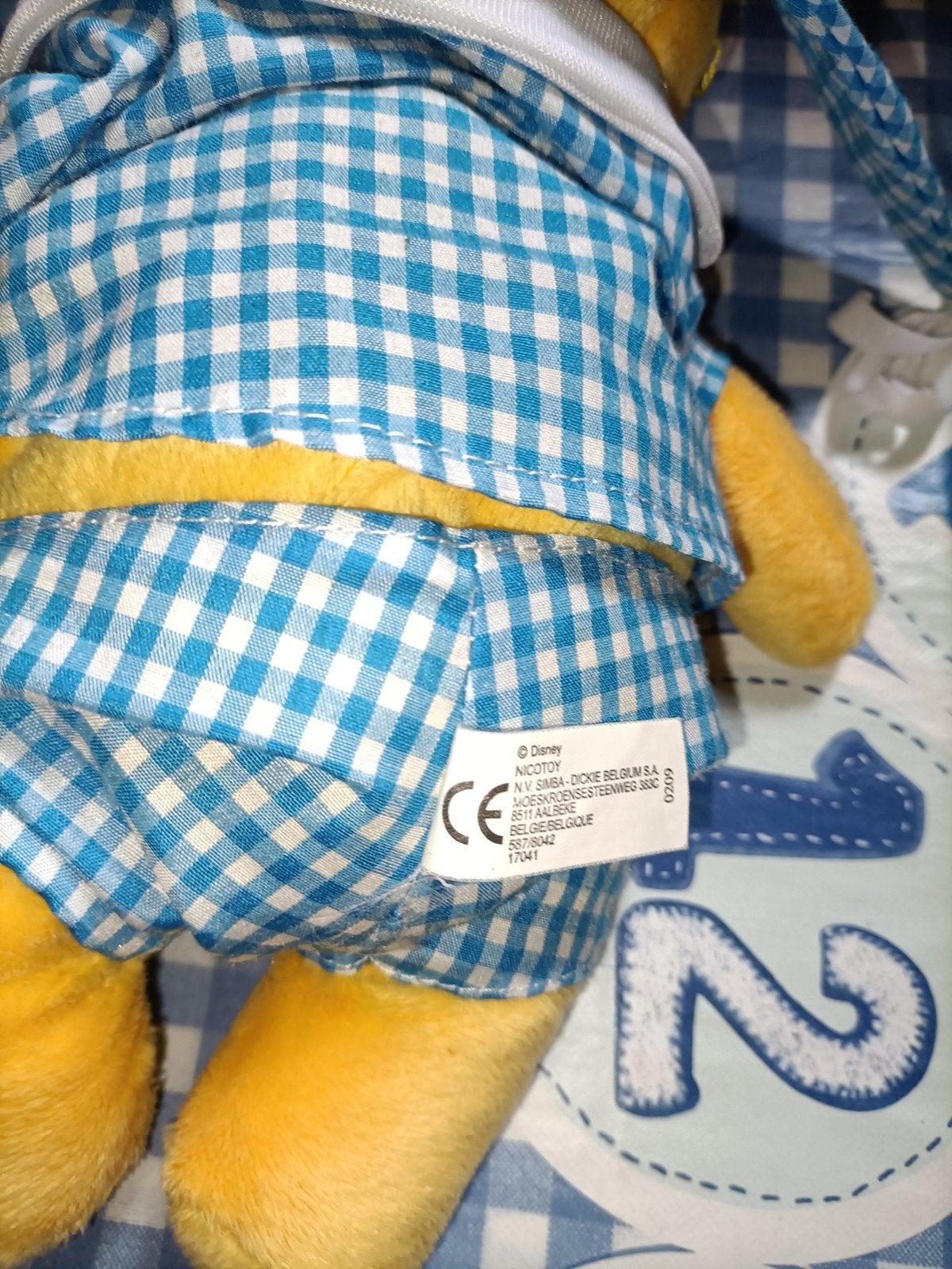 Vintage Winnie de pooh knuffel met blauwe pyama, Ophalen of Verzenden, Zo goed als nieuw, Overige typen