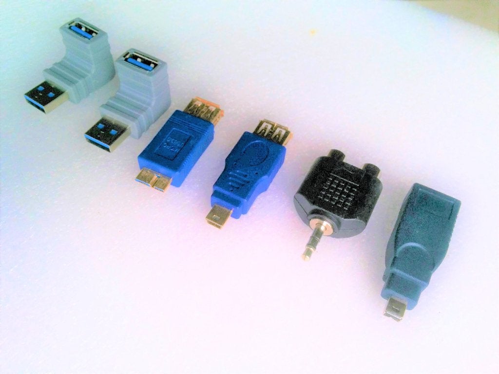 Partij: 60 stuks Adapters: USB3 USB2 Firewire jack RCA, Ophalen of Verzenden, Nieuw