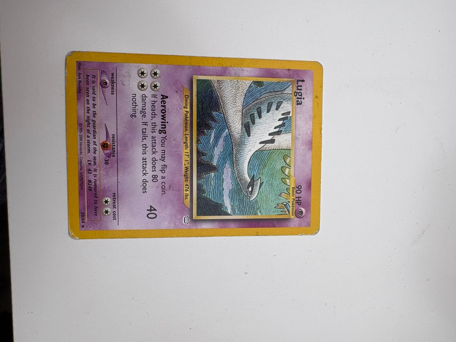 Lugia premium, Ophalen of Verzenden, Zo goed als nieuw, Meerdere kaarten, Foil