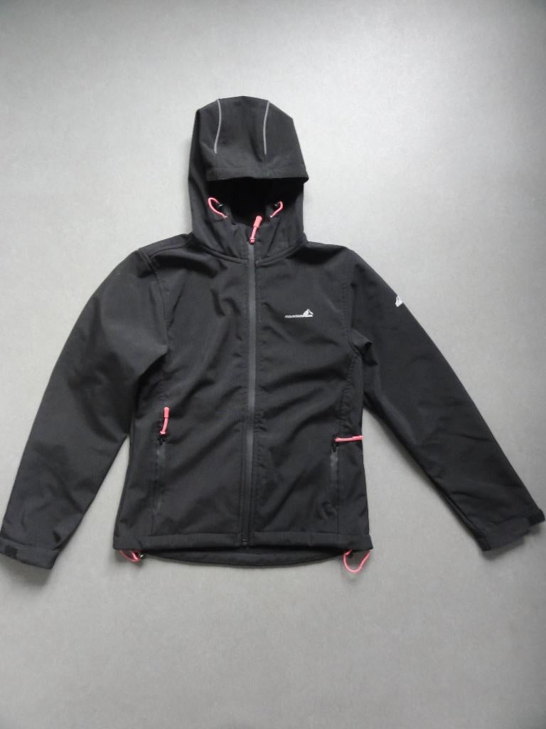 Mountain Peak softshell jas outdoorjas zwart maat 152, Kinderen en Baby's, Kinderkleding | Maat 152, Ophalen of Verzenden, Zo goed als nieuw