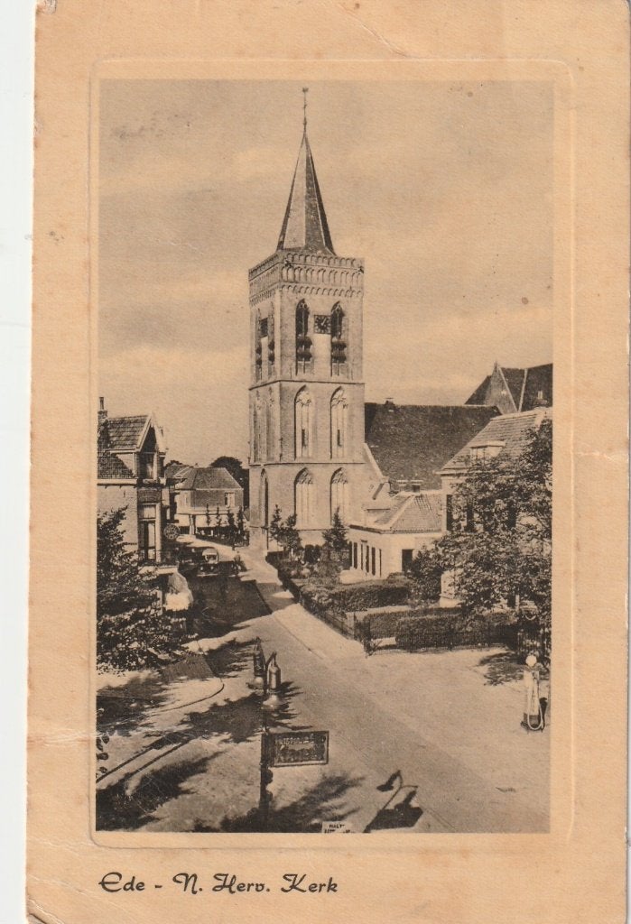 Ede (Gld) - Ned. Herv. Kerk, ca. 1950., Verzamelen, Ophalen of Verzenden, 1940 tot 1960, Gelopen, Gelderland