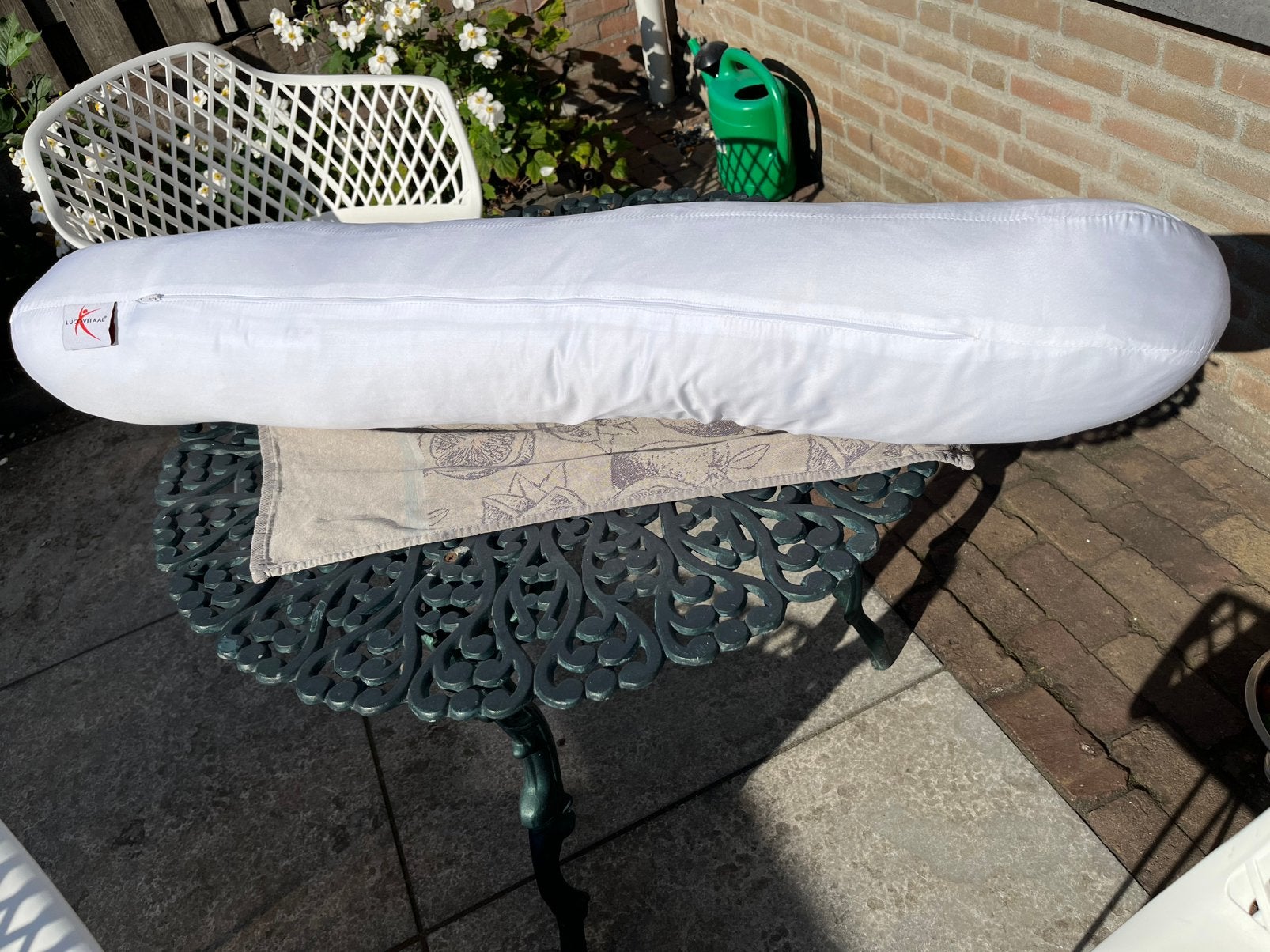 NIEUW LANGWERPIG ZIJ- LIG KUSSEN LUCOVITAAL XXL, Ophalen, Eenpersoons, Bamboe, Wit