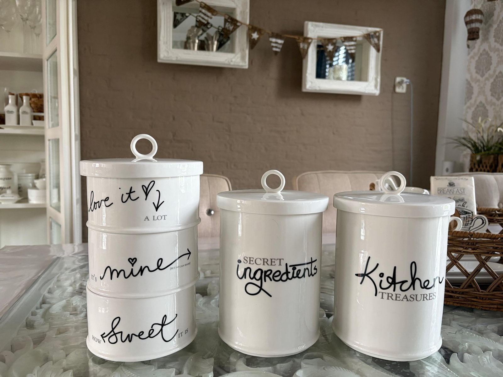 Riviera Maison Voorraadpotten, Ophalen, Gebruikt, Voorraadpot, Steen/keramiek
