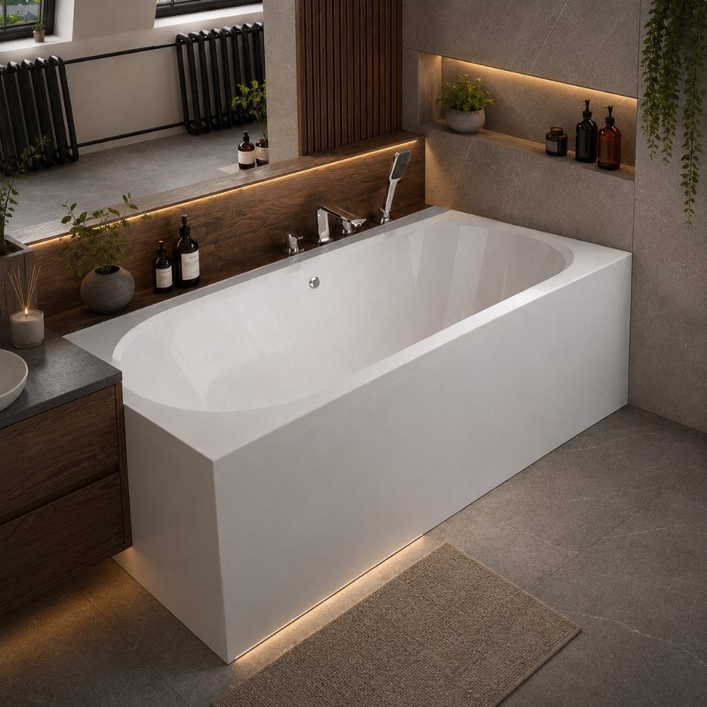 LIGBAD DUOBAD 150x75 cm incl poten, Ophalen, Nieuw, Wit