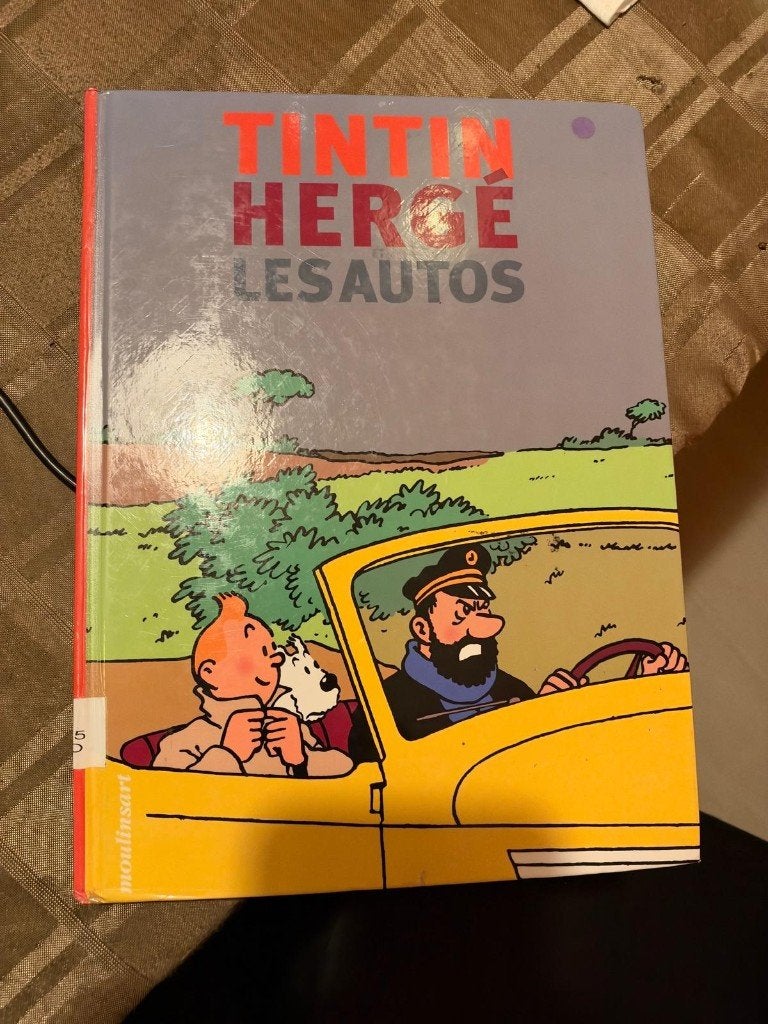 Kuifje en de auto's (Franstalig)., Eén stripboek, Verzenden, Zo goed als nieuw