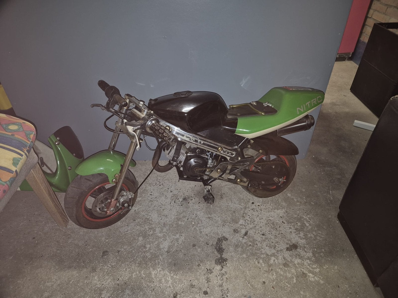 Minibike / Pocketbike - Loopt, inruil mogelijk, Gebruikt, Pitbike, Schijfrem, 49 cc