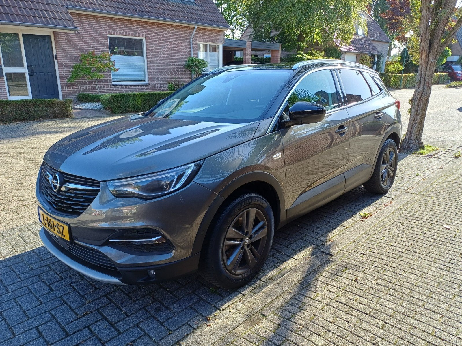 Opel Grandland X 1.2 Turbo 130pk S&S Aut 2020 Grijs, Auto's, 1295 kg, 1199 cc, 3 cilinders, 66 €/maand