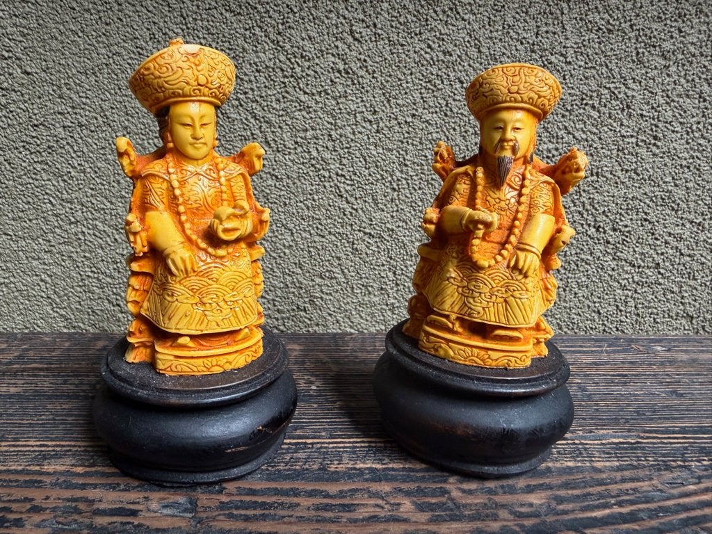 Chinese keizer en keizerin hars chinees beeld, Ophalen of Verzenden, Gebruikt, Mens