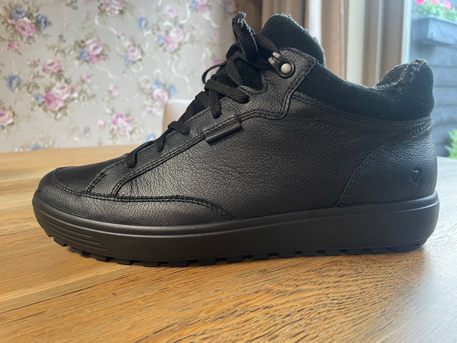 ECCO Soft Tred herenschoenen - Maat 42 - Zwart, Ophalen of Verzenden, Zo goed als nieuw, Zwart, Veterschoenen