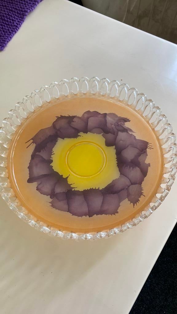 Glazen fruitschaal, Ophalen