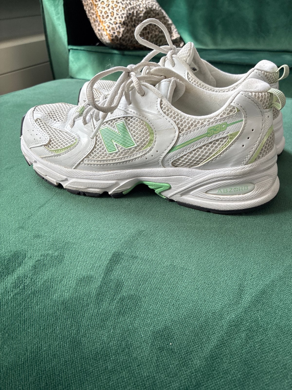 New Balance 530 sneakers wit/groen - Maat 39, Ophalen of Verzenden, Gedragen, Wit, Sneakers of Gympen
