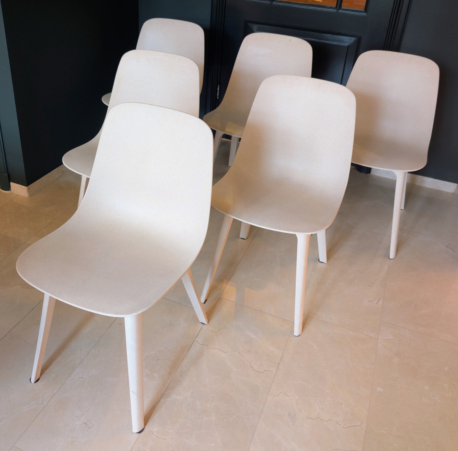 Eetkamerstoelen odger IKEA 6 stuks, Huis en Inrichting, Ophalen, Kunststof, Gebruikt, Bruin
