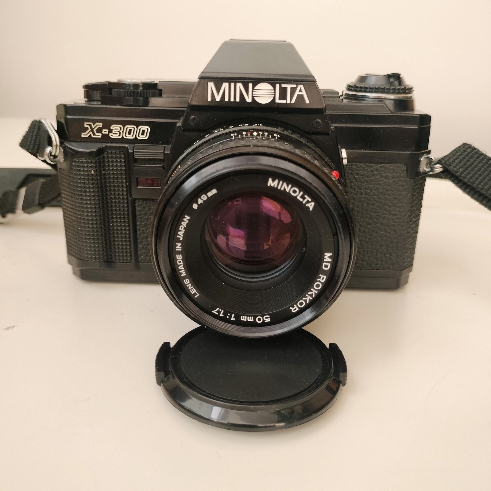 Minolta X-300 MD Rokkor 50mm 1.7 X300, Audio, Tv en Foto, Fotocamera's Analoog, Ophalen of Verzenden, Zo goed als nieuw, Spiegelreflex