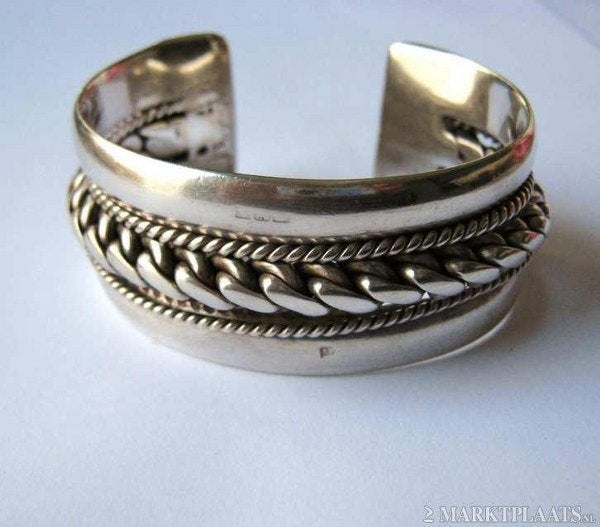 Bedouienen armband, antiek, 103 gram zilver! (6085-140), Sieraden, Tassen en Uiterlijk, Ophalen of Verzenden, Gebruikt, Zilver
