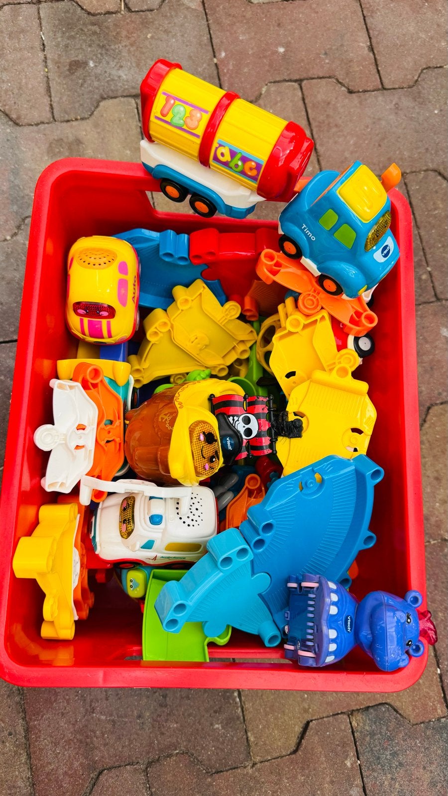 Grote doos met VTech Toet Toet Auto's en Zoef Zoef Dieren, Ophalen of Verzenden, Gebruikt, 6 maanden tot 2 jaar