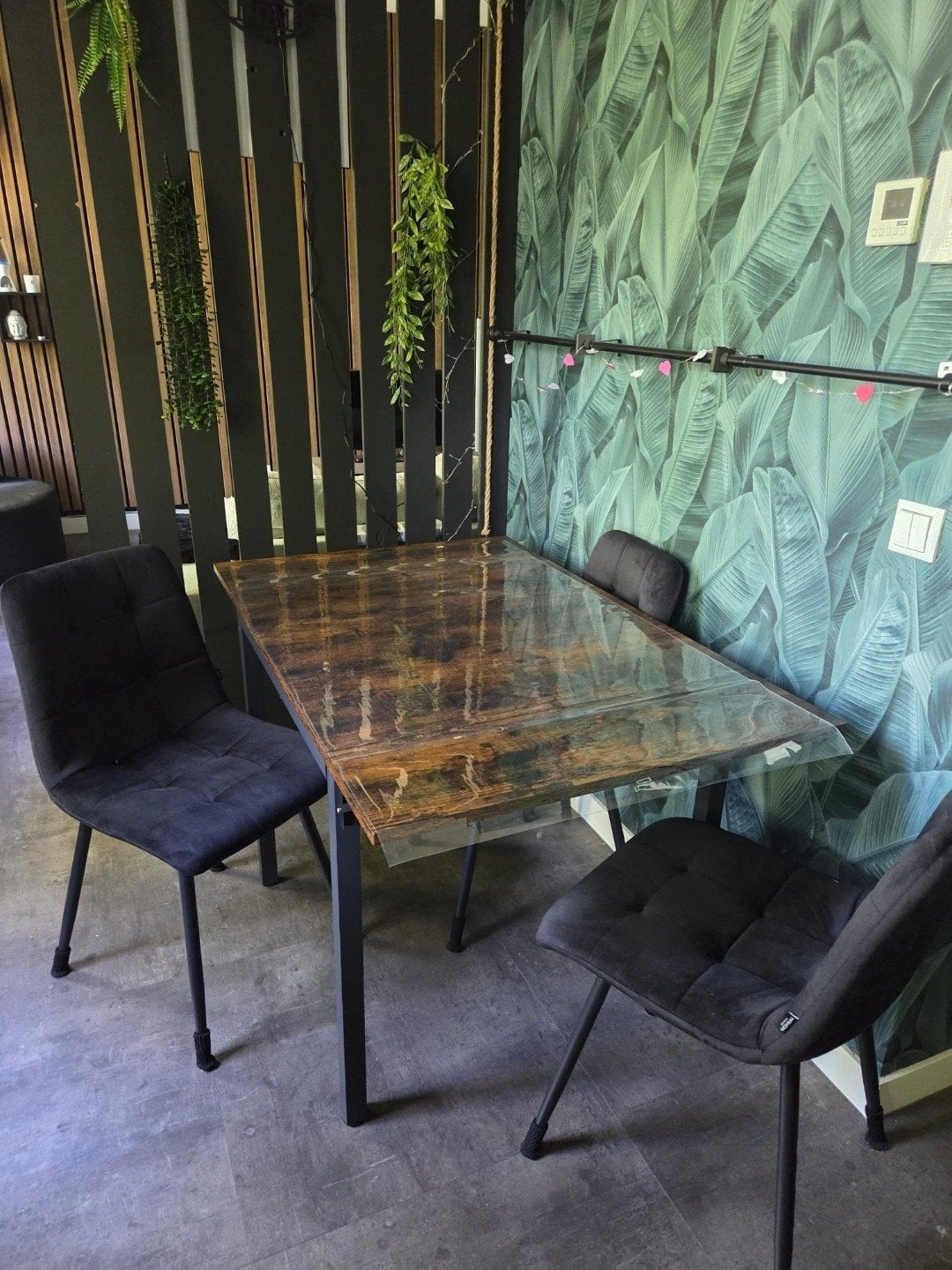 eettafel met 4 stoelen, Huis en Inrichting, Tafels | Eettafels, Ophalen, Zo goed als nieuw, Rechthoekig, 50 tot 100 cm