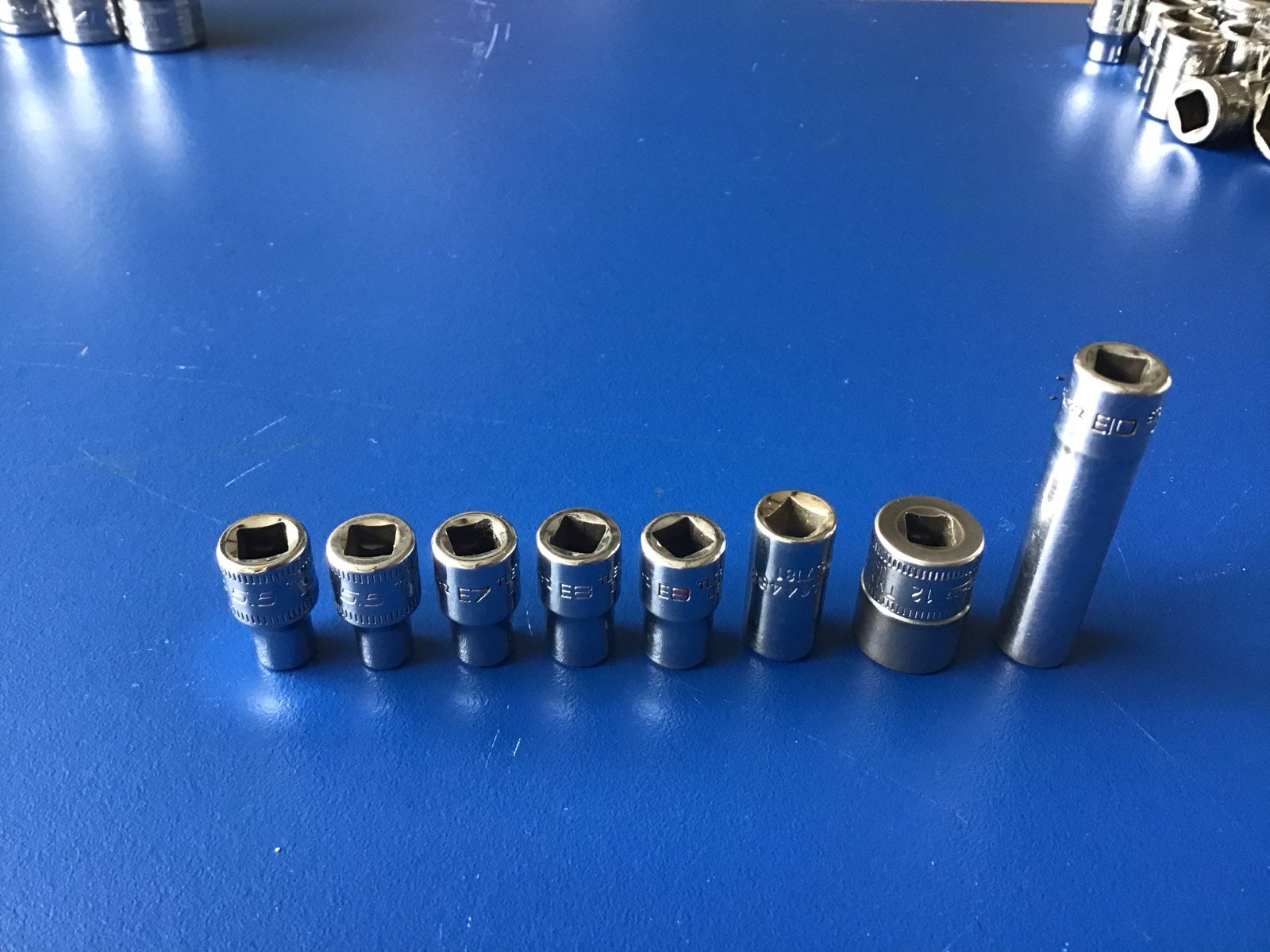 1/8” Snap-on doppen, Doe-het-zelf en Verbouw, Ophalen of Verzenden, Gebruikt, Sleutel/ratel, Overige merken