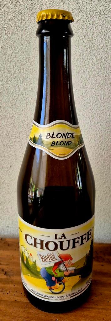 Te koop lege 0,75 ltr La Chouffe blond fles bier uit 2025, Ophalen of Verzenden, Zo goed als nieuw, Flesje(s), Overige merken