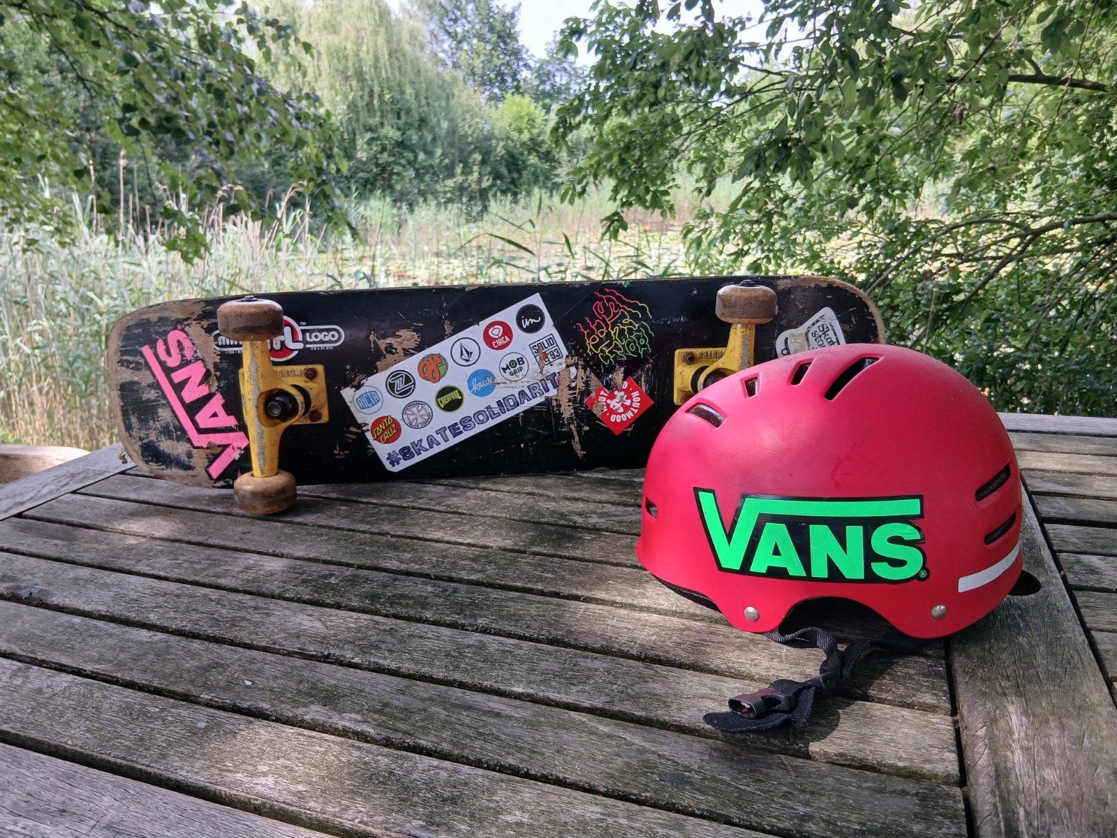 Skateboard met helm, Ophalen of Verzenden