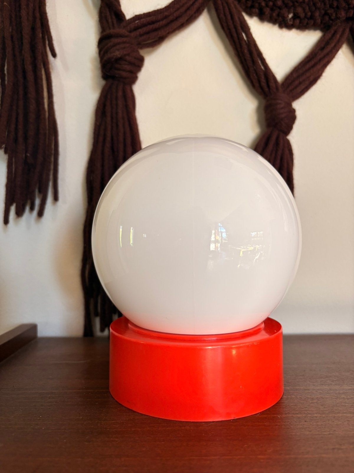 Vintage / retro plafondlamp / bollamp corodex melkglas ❤️, Gebruikt, Jaren 70, Glas, Ophalen of Verzenden
