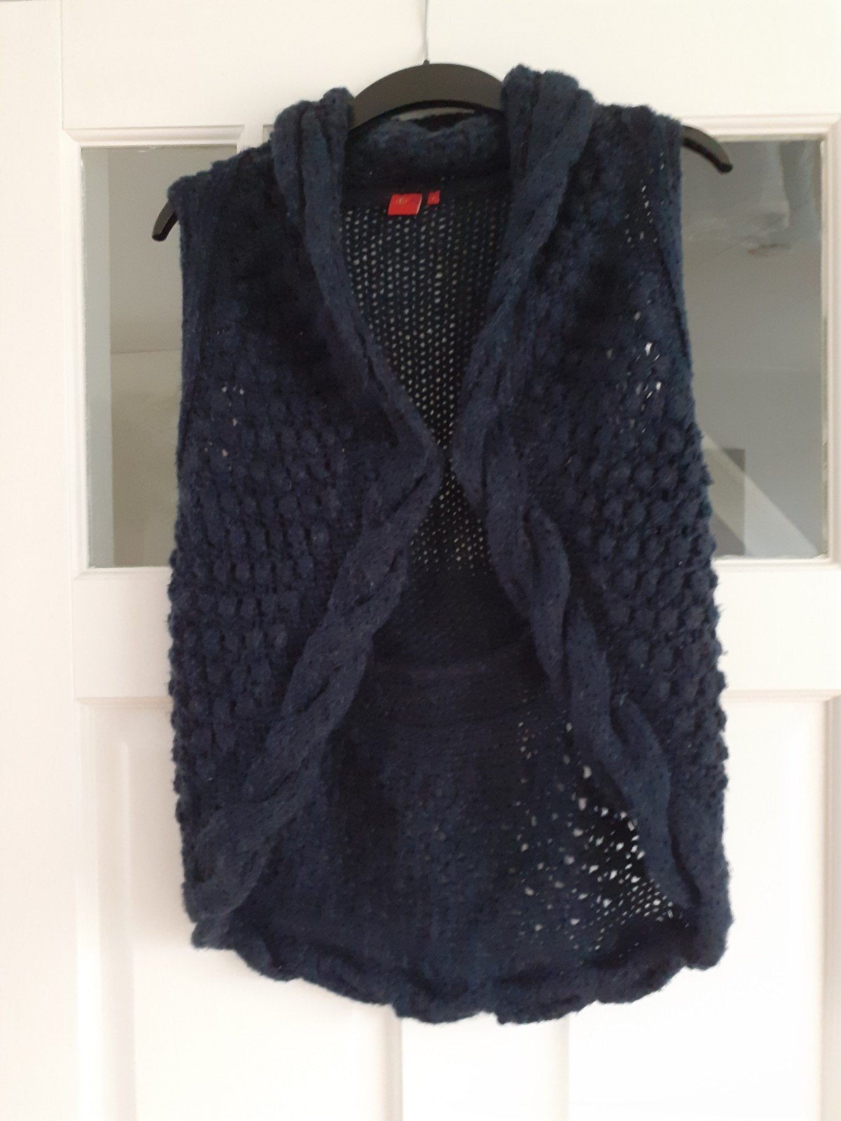 Jeff gebreide hes mouwloos donkerblauw maat 2 = S/M, Kleding | Dames, Blauw, Jeff, Ophalen of Verzenden, Zo goed als nieuw