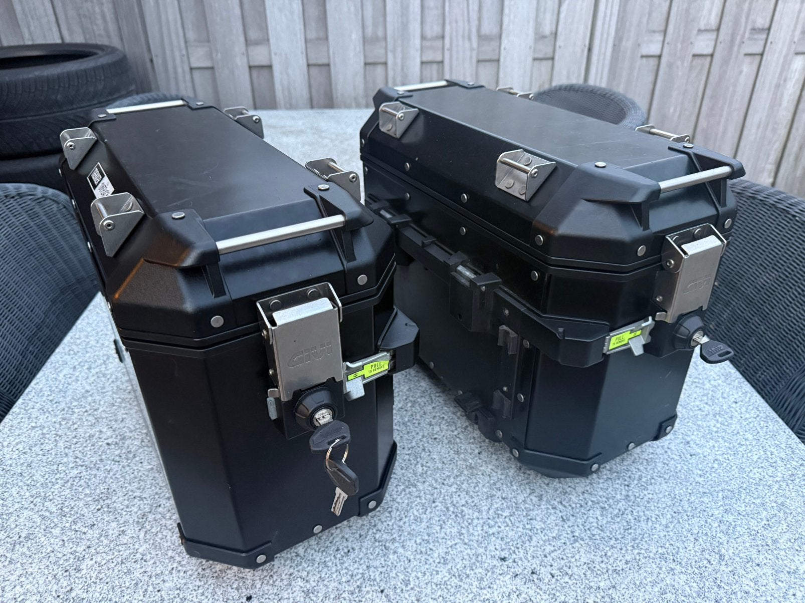 Givi Trekker outback 37L zijkoffers., Ophalen of Verzenden, Gebruikt