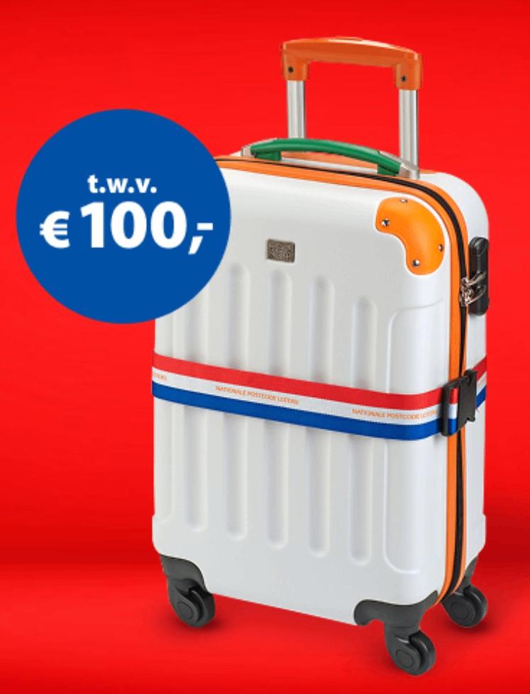 Koffer postcodeloterij 2st nieuw in doos, 50 tot 60 cm, Hard kunststof, Nieuw, Minder dan 35 cm
