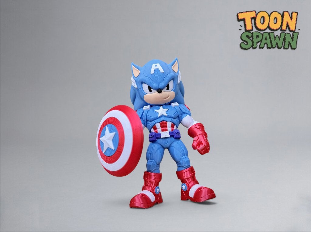 Captain Sonic America – Captain America X Sonic – 27 cm, Ophalen of Verzenden, Nieuw, Overige typen