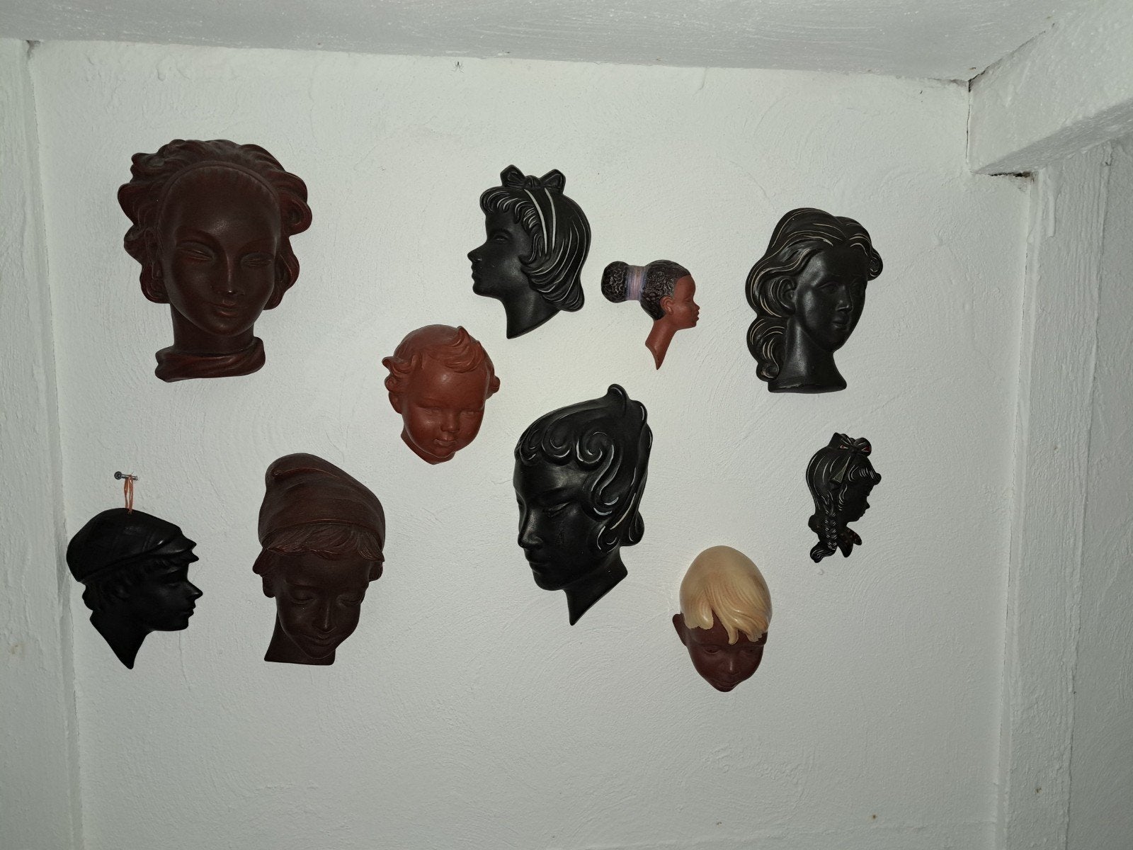 vintage wand kopjes uit de 60er/70er jaren, Ophalen of Verzenden