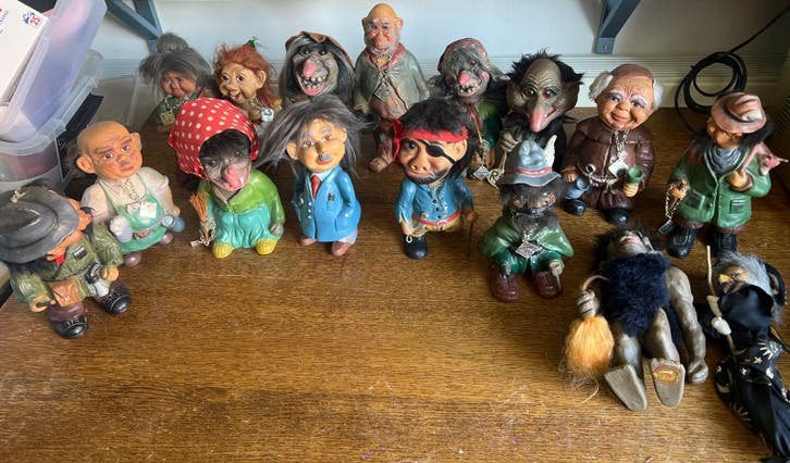 Grote collectie vintage heico trollen west germany, Verzamelen, Ophalen of Verzenden, Gebruikt