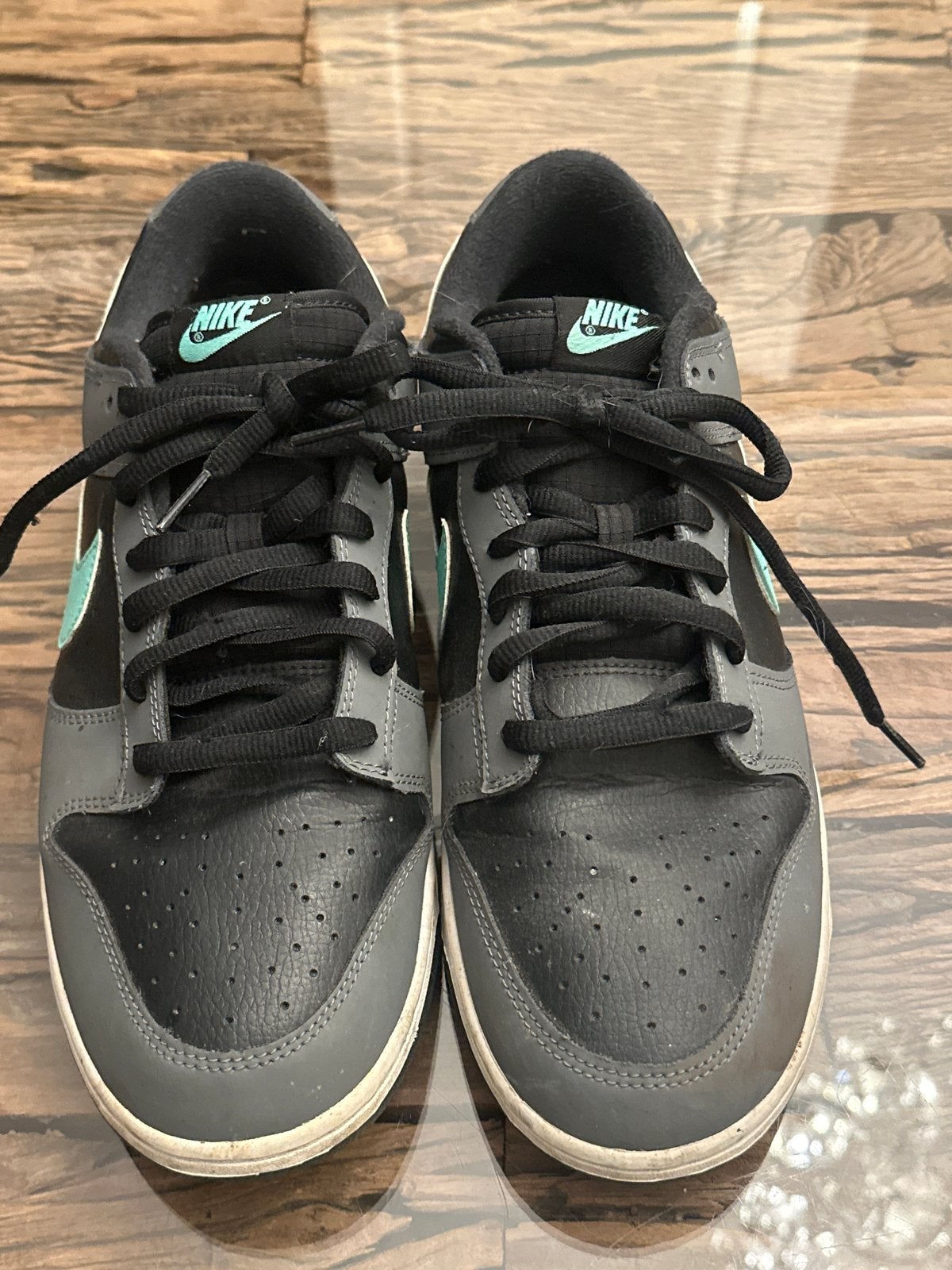 Nike Dunk Low Retro Green Glow - Maat 47 - Weinig gedragen, Ophalen of Verzenden, Zo goed als nieuw, Zwart, Sneakers of Gympen