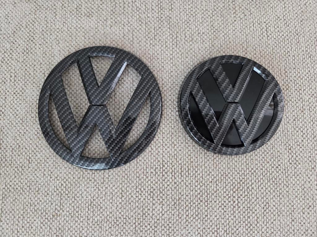 Vw Golf mk7 embleem voor en achter carbon patroon, Auto-onderdelen, Verzenden, Nieuw