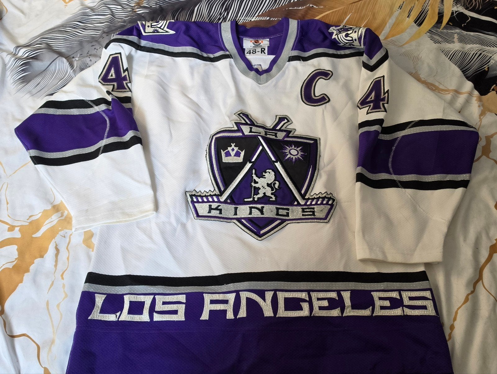 Vintage Starter NHL Los Angeles Kings Blake #4 Jersey, Maat 48/50 (M), Wit, Ophalen of Verzenden, Zo goed als nieuw