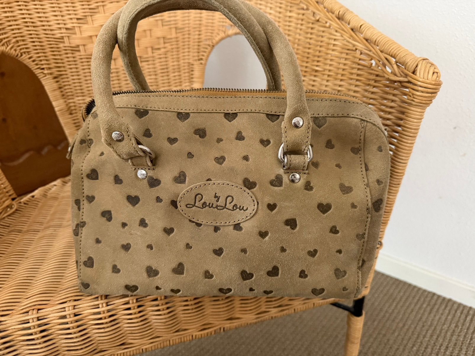 Handtas lou lou suede, Ophalen, Gebruikt