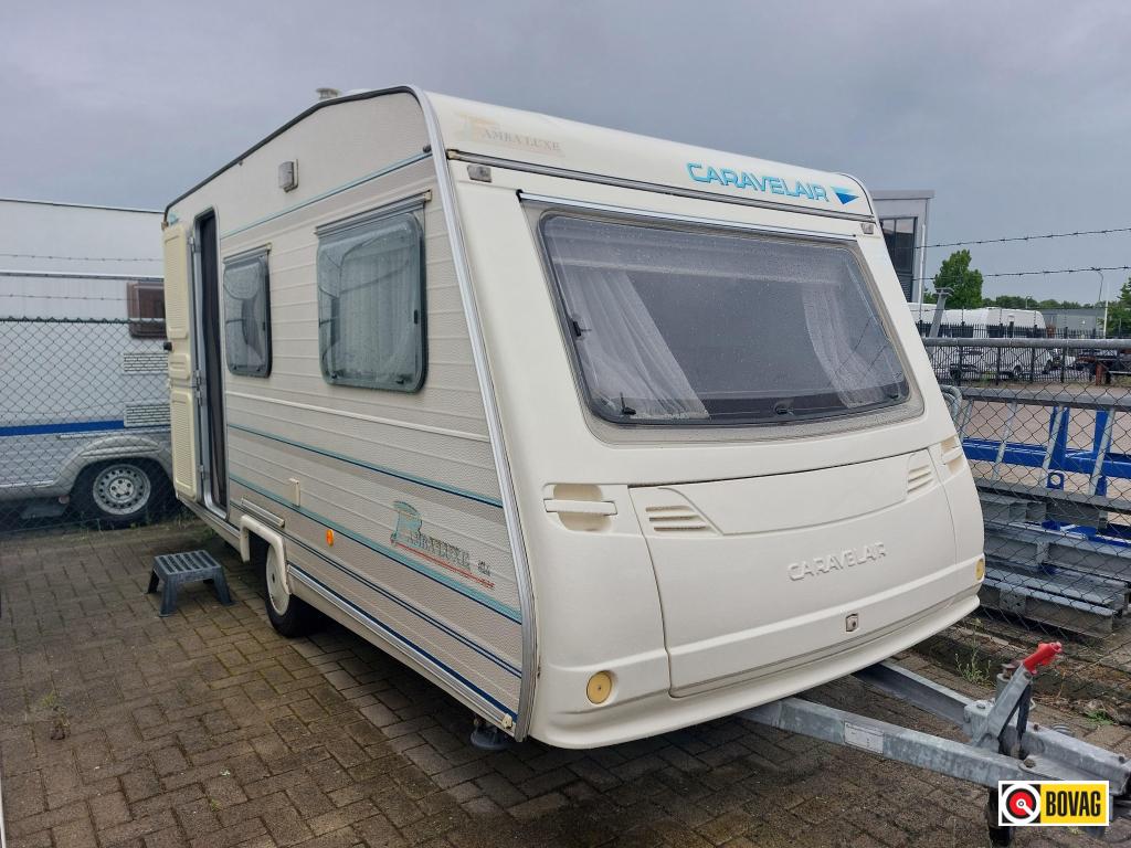 Caravelair Bamba de Luxe 416 1997 Voortent/Fietsenrek, Overige typen, Bedrijf, Treinzit, Koelkast