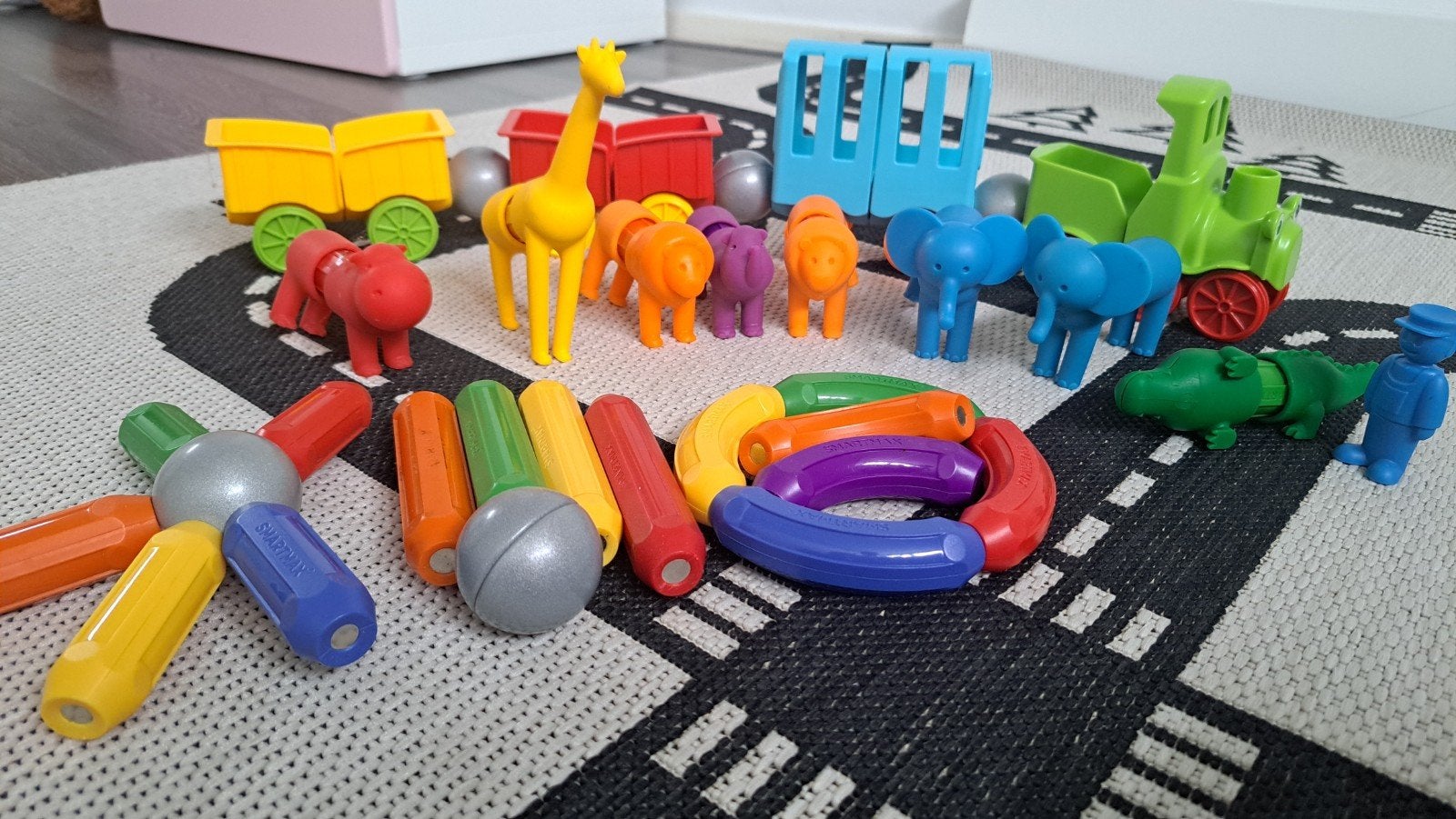 Sinterklaas tip! Complete SmartMax set met dieren en trein, Ophalen of Verzenden, Zo goed als nieuw, Bouwen