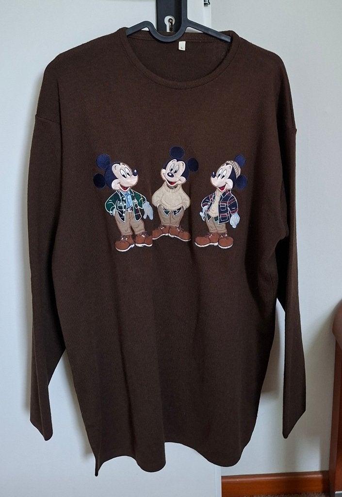 Vintage Donaldson Mickey Mouse Trui - Made in Belgium, Ophalen of Verzenden, Mickey Mouse, Gebruikt, Kleding of Textiel