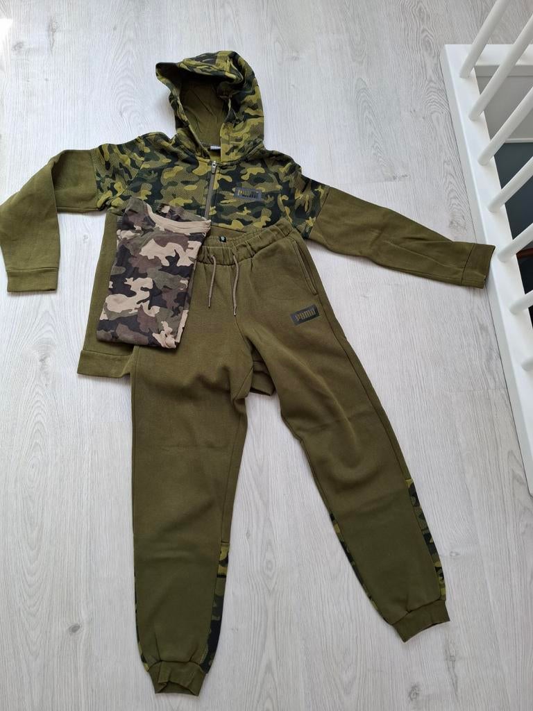 Puma Camouflage Set: Trui, Broek & T-shirt Maat 164, Kinderen en Baby's, Kinderkleding | Maat 164, Gebruikt, Puma, Ophalen of Verzenden