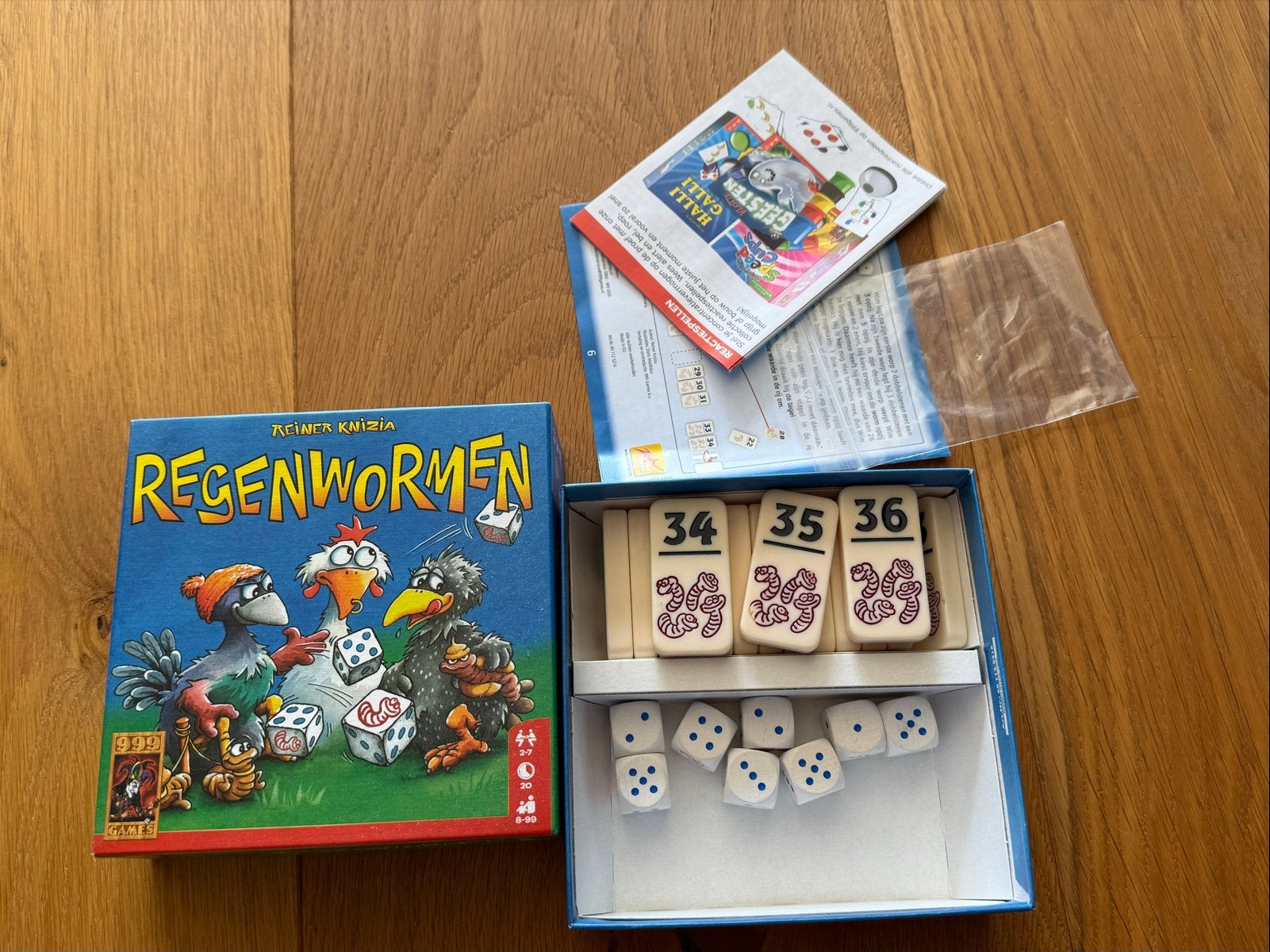 Regenwormen bordspel - Zo goed als nieuw, Ophalen, Zo goed als nieuw