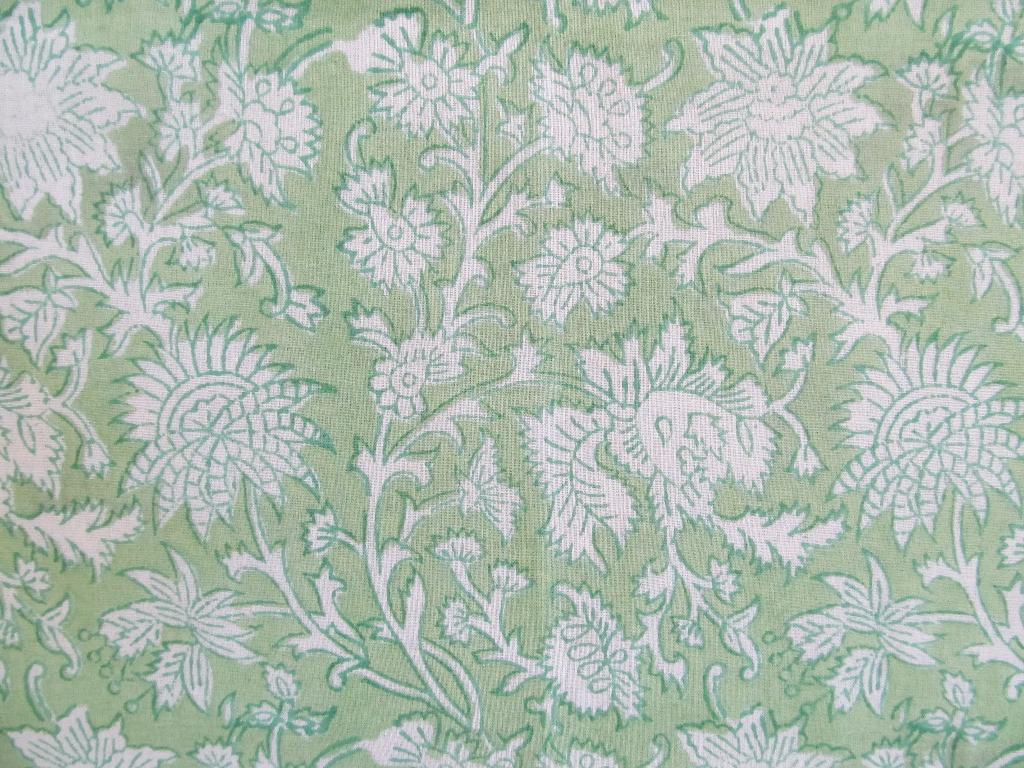Bandana, blockprint lentegroen, Kleding | Dames, Ophalen of Verzenden, Nieuw, Maat 34 (XS) of kleiner, Sjaal