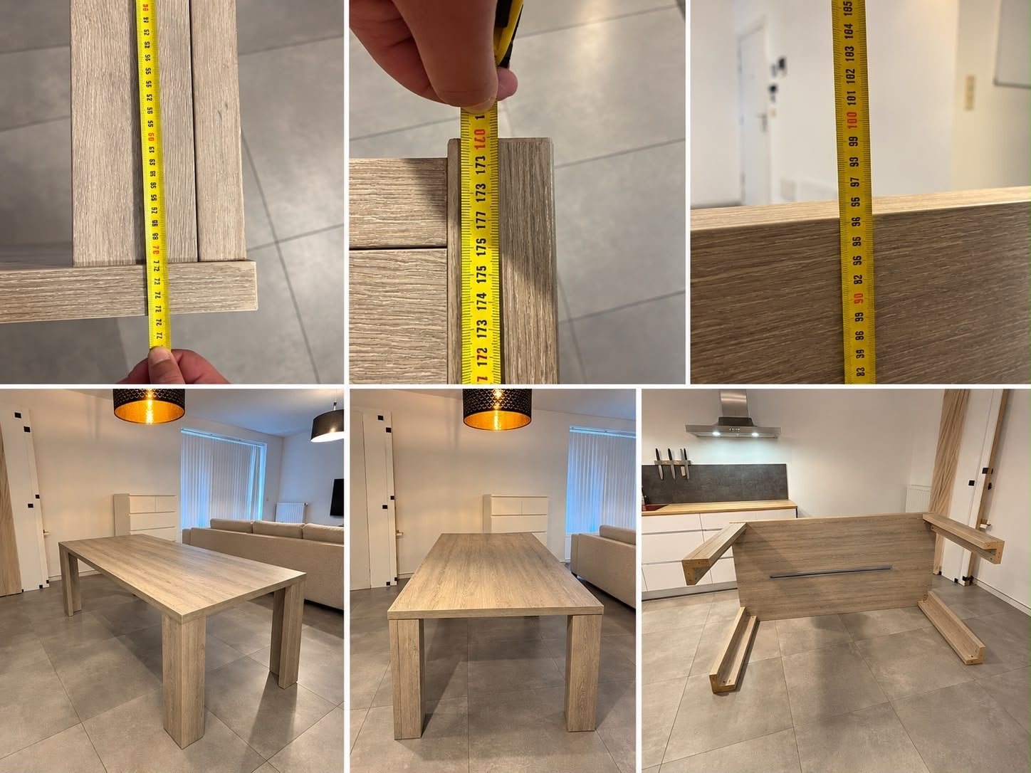 Houten eettafel - 180x95x75cm - Zeer goede staat, Ophalen, 50 tot 100 cm, Zo goed als nieuw, 150 tot 200 cm
