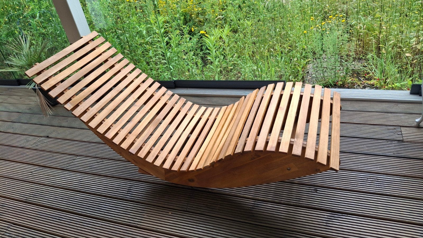 vidaXL schommelend ligbed van acaciahout, Ophalen, Zo goed als nieuw, Hout
