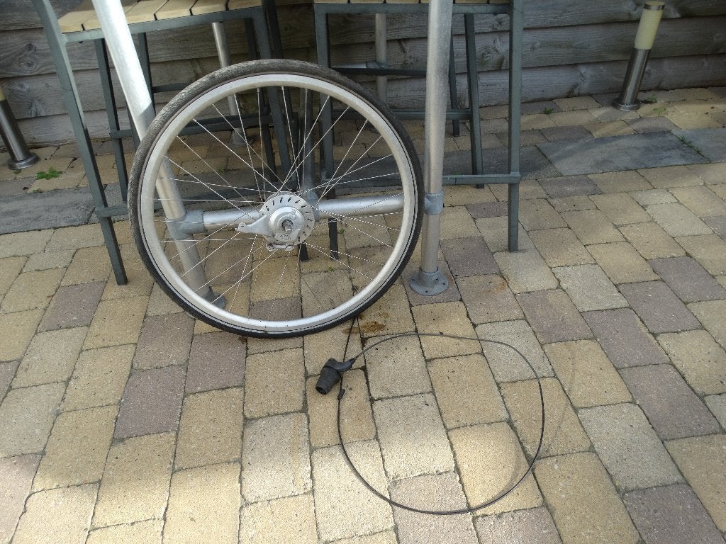 achterwiel nexus 8 kompleet met kabel shifter, Ophalen of Verzenden, Gebruikt, Overige typen, Aluminium