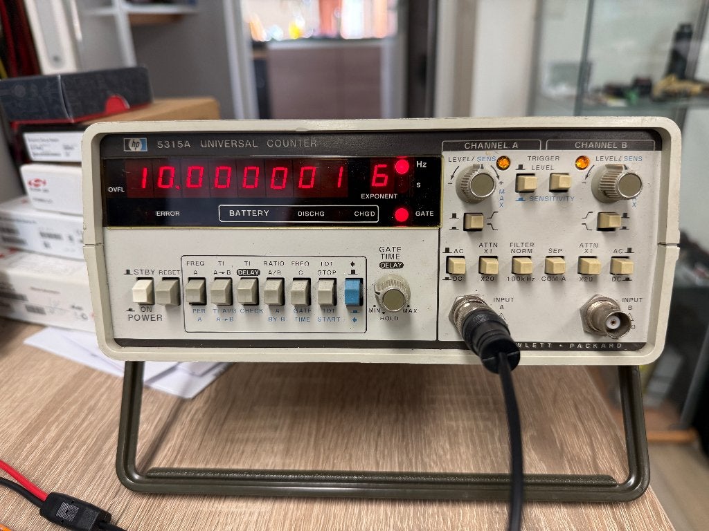 HP 5315A Universal Counter Timer 100MHz (ovenized osc), Ophalen of Verzenden, Gebruikt, Overige meters