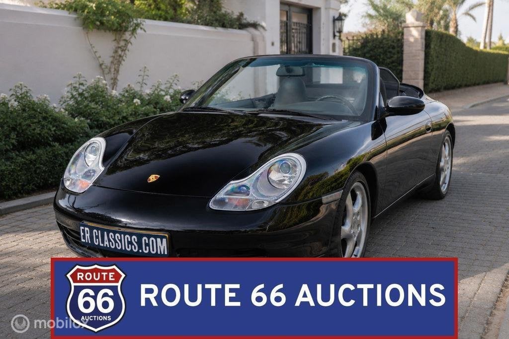 Porsche 911 Carrera Cabriolet | 2001 | Route 66 Auctions, Auto's, Overige carrosserieën, Zwart, Bedrijf, Porsche