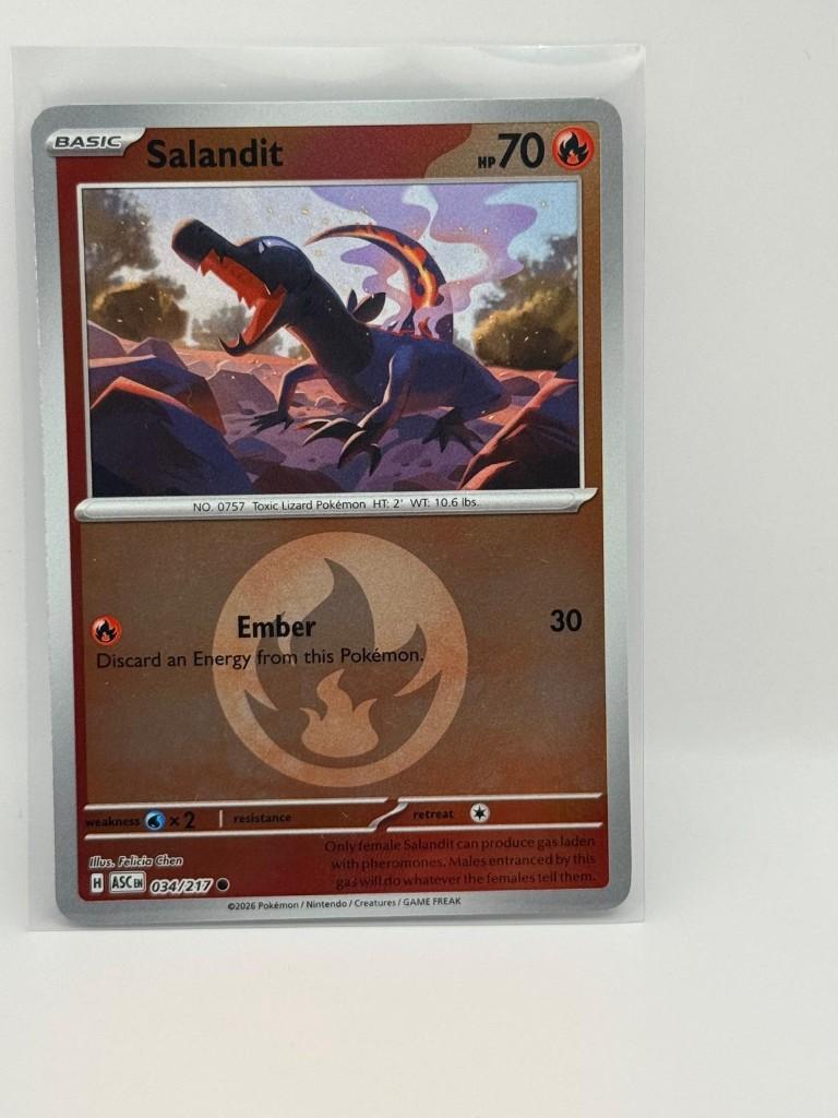 Salandit [Energy] #34 Pokemon Ascended Heroes, Verzenden, Zo goed als nieuw