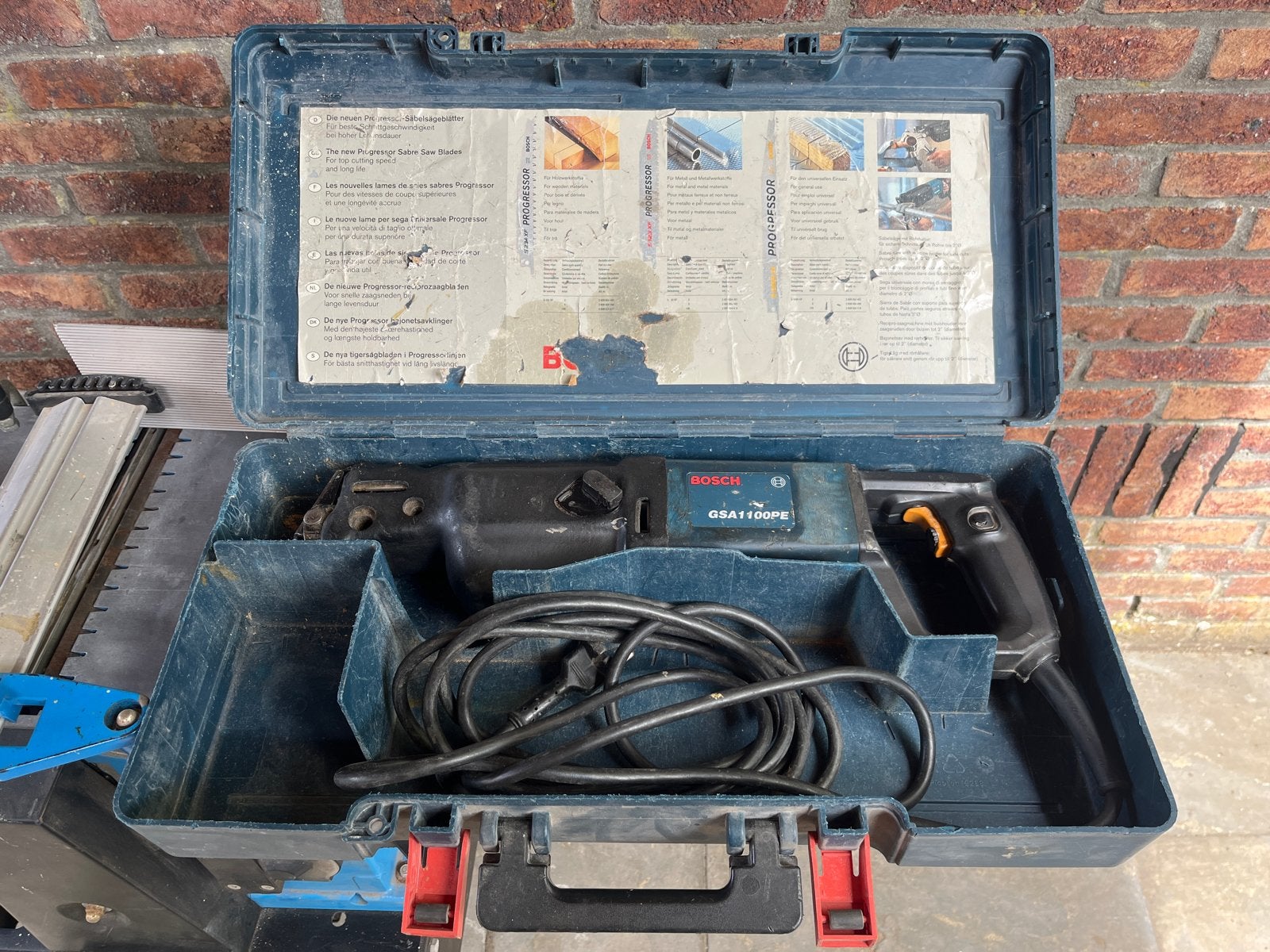 Bosch GSA 1100 PE Reciprozaag (defect)in koffer, Ophalen, Gebruikt, 70 mm of meer, Reciprozaag
